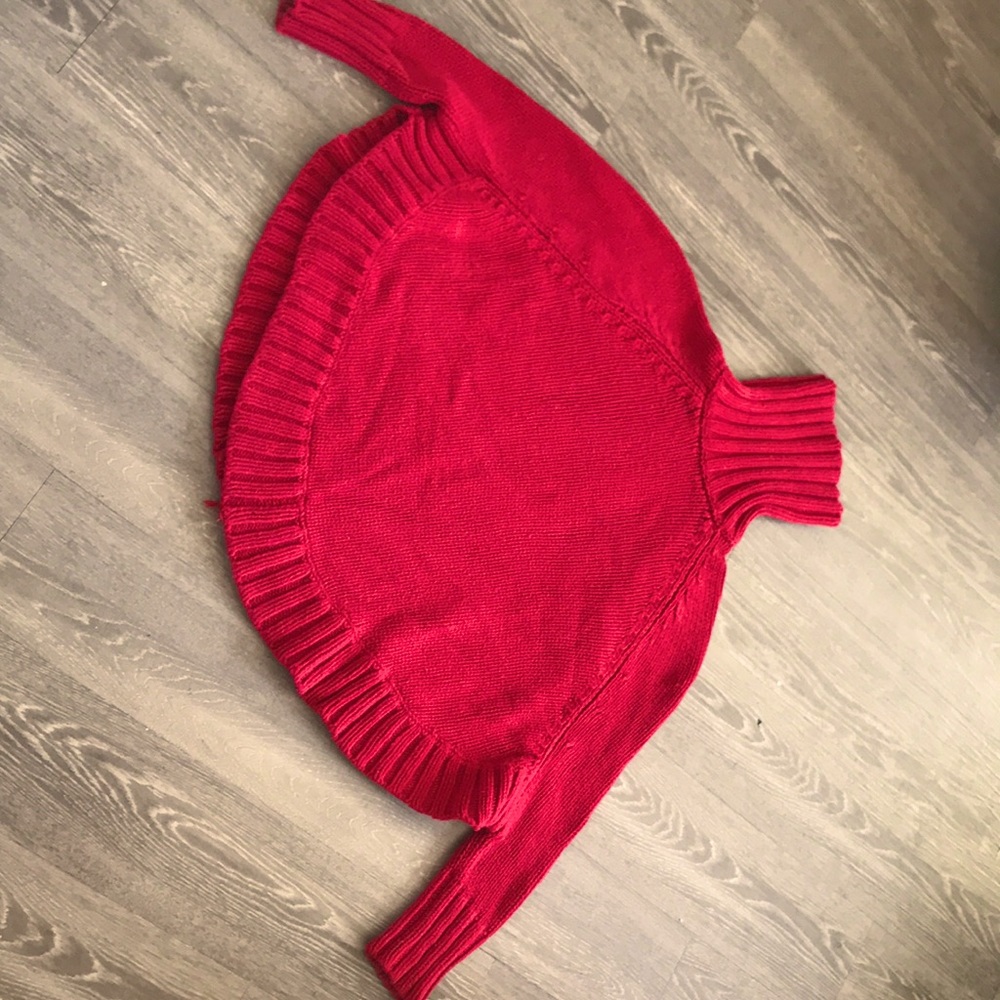 Michael Kors size S red cotton turtleneck sweater.